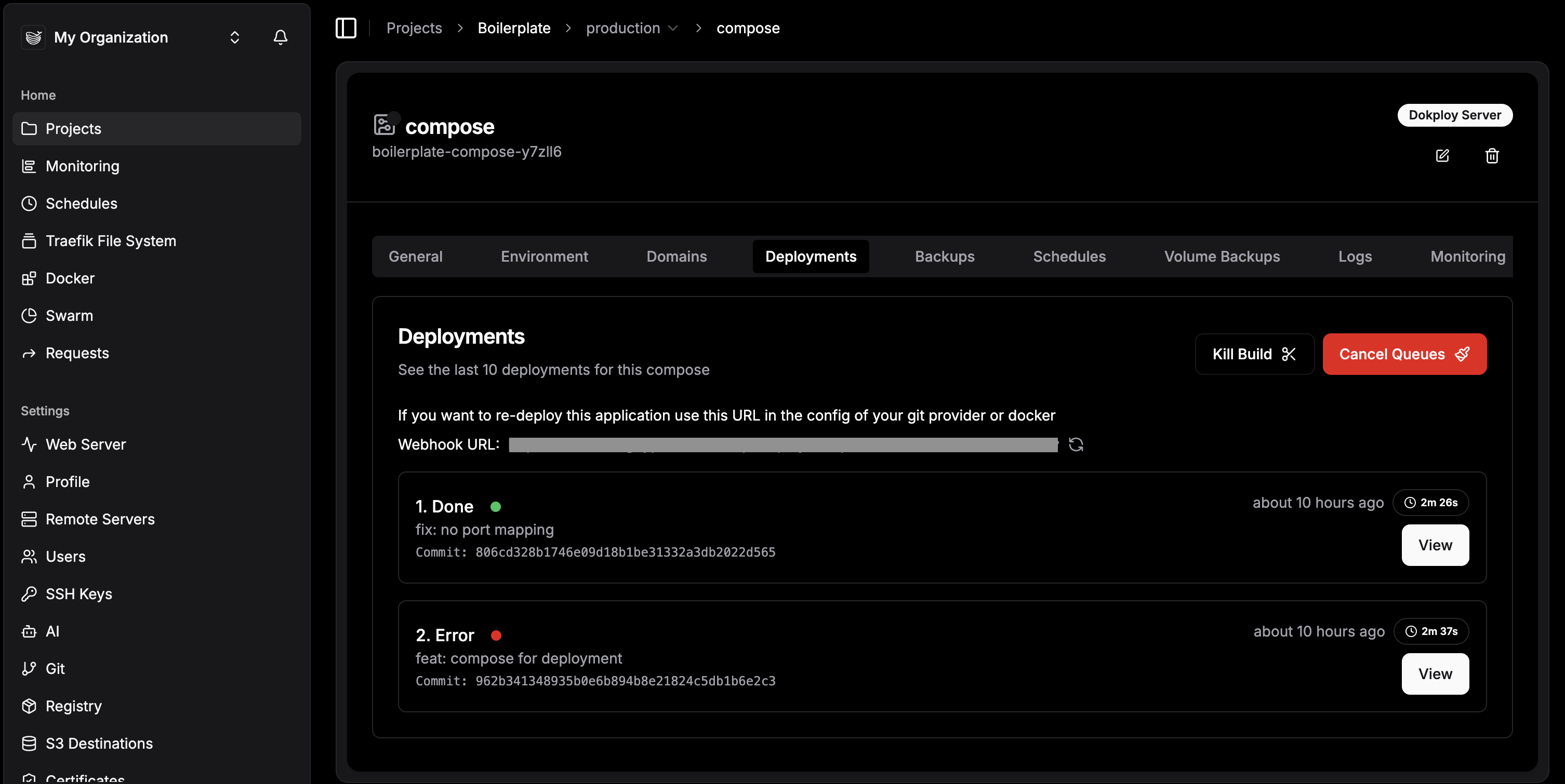 Dokploy Deployment Logs Placeholder